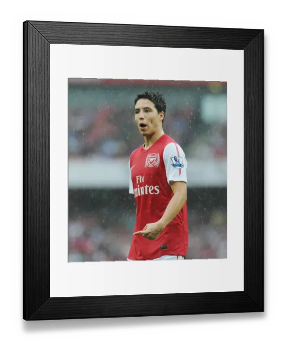Framed Print : Samir Nasri in Action: Arsenal vs. Liverpool, Premier League 2011-2012