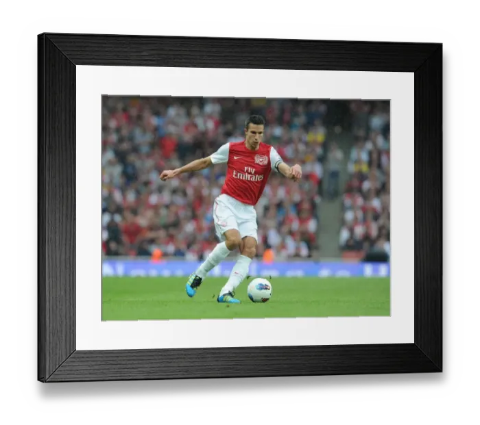Framed Print : Arsenal vs. Liverpool: Clash of Titans - Nasri and van Persie in Premier League Action