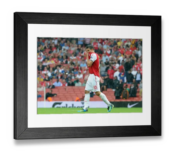 Framed Print : Robin van Persie in Action: Arsenal vs. Liverpool, Premier League 2011-2012 Framed Print : Robin van Persie in Action: Arsenal vs. Liverpool, Premier League 2011-2012