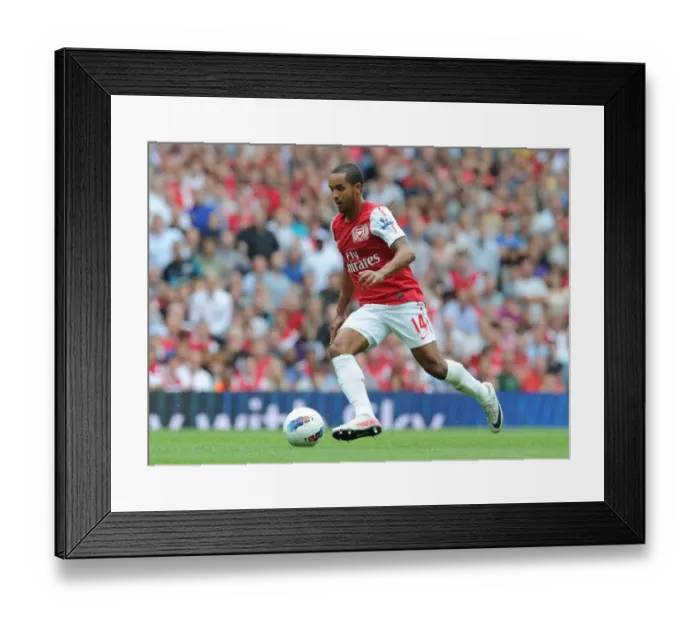 Framed Print : Theo Walcott in Action: Arsenal vs. Liverpool, Premier League 2011-2012 Framed Print : Theo Walcott in Action: Arsenal vs. Liverpool, Premier League 2011-2012