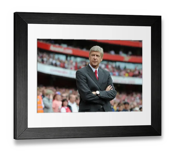 Framed Print : Arsene Wenger: Arsenal Manager Faces Liverpool in Barclays Premier League at Emirates Stadium (August 20, 2011)