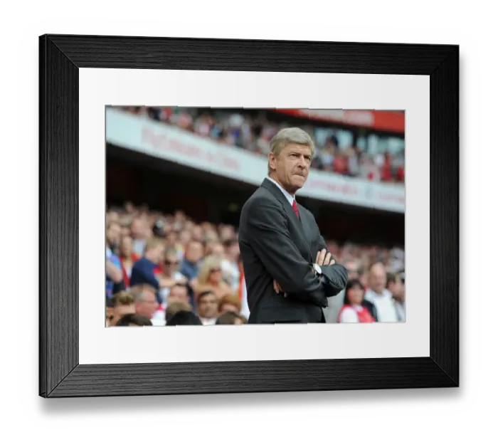 Framed Print : Arsene Wenger vs Liverpool: Arsenal Manager Endures 0-2 Defeat at Emirates Stadium (August 20, 2011)