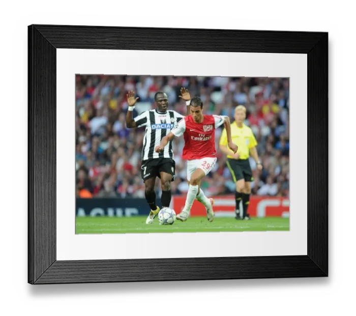 Framed Print : Clash of Forces: Chamakh vs. Agyemange-Badu - Arsenal v Udinese, UEFA Champions League Play-Off, 2011 Framed Print : Clash of Forces: Chamakh vs. Agyemange-Badu - Arsenal v Udinese, UEFA Champions League Play-Off, 2011