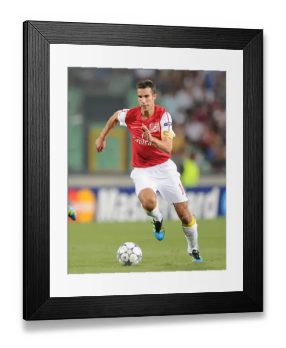 Framed Print : Robin van Persie in Action: Arsenal vs. Udinese, UEFA Champions League Play-Off, 2011 Framed Print : Robin van Persie in Action: Arsenal vs. Udinese, UEFA Champions League Play-Off, 2011