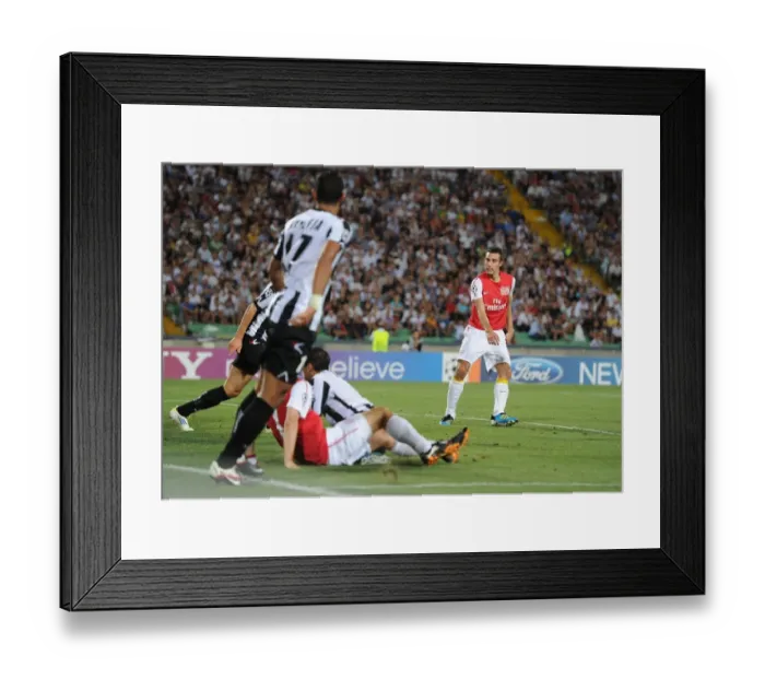 Framed Print : Robin van Persie Scores First Arsenal Goal in Udinese Clash, UEFA Champions League Play-Off 2011 Framed Print : Robin van Persie Scores First Arsenal Goal in Udinese Clash, UEFA Champions League Play-Off 2011