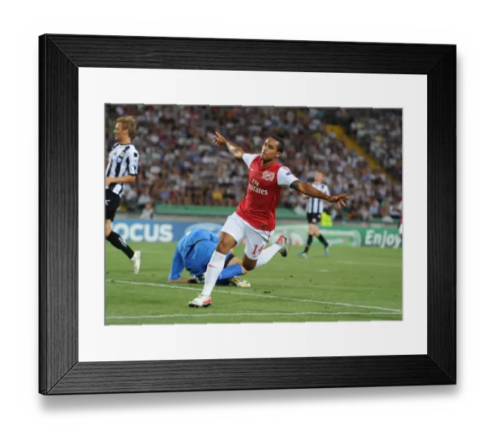 Framed Print : Theo Walcott's Brace: Securing Arsenal's UEFA Champions League Spot vs Udinese (2011) Framed Print : Theo Walcott's Brace: Securing Arsenal's UEFA Champions League Spot vs Udinese (2011)