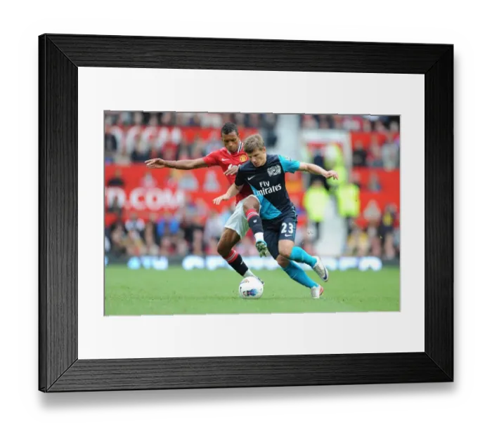 Framed Print : Arshavin Outmaneuvers Nani: Manchester United vs. Arsenal, Premier League 2011-12 Framed Print : Arshavin Outmaneuvers Nani: Manchester United vs. Arsenal, Premier League 2011-12