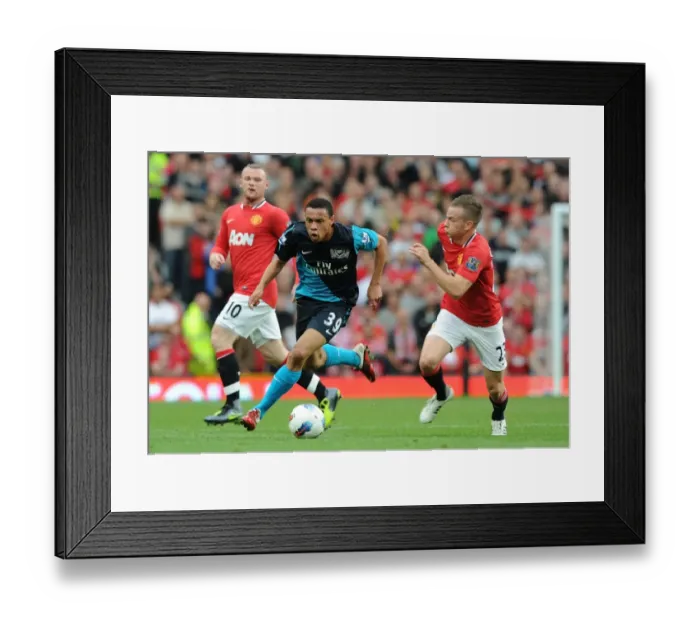 Framed Print : Clash of Midfielders: Coquelin vs. Cleverley (Manchester United vs. Arsenal, 2011-12) Framed Print : Clash of Midfielders: Coquelin vs. Cleverley (Manchester United vs. Arsenal, 2011-12)