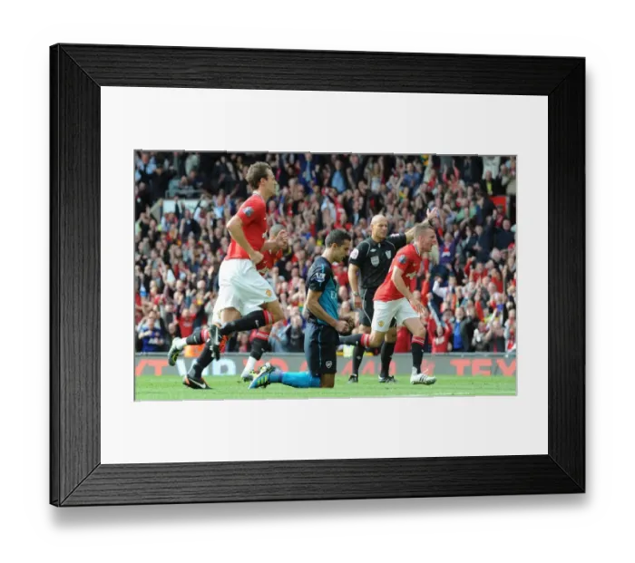 Framed Print : Robin van Persie's Agonizing Miss: Manchester United vs. Arsenal, 2011-12 Premier League