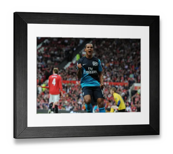 Framed Print : Theo Walcott's Thrilling Goal: Manchester United vs. Arsenal, 2011-12 Premier League Framed Print : Theo Walcott's Thrilling Goal: Manchester United vs. Arsenal, 2011-12 Premier League
