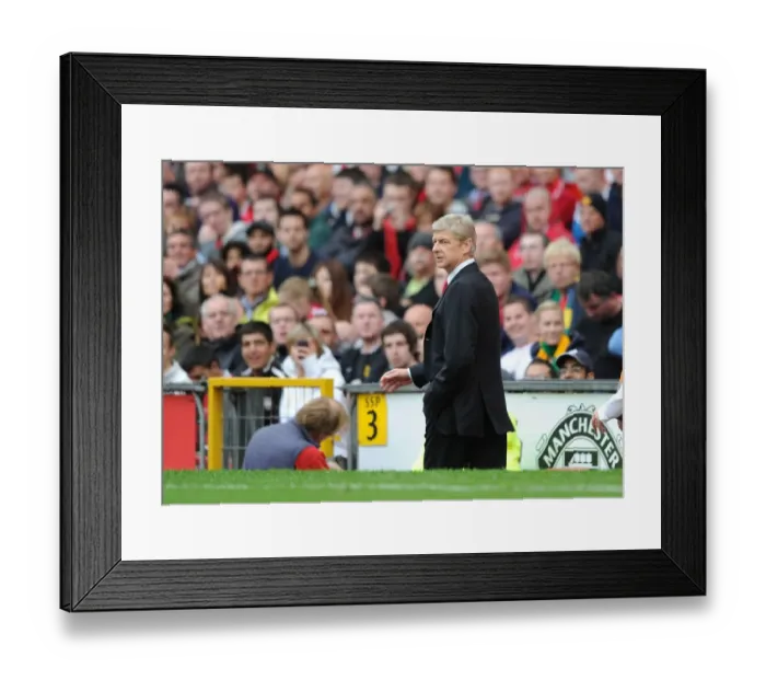 Framed Print : Arsene Wenger at Old Trafford: Manchester United vs. Arsenal, Premier League 2011-12 Framed Print : Arsene Wenger at Old Trafford: Manchester United vs. Arsenal, Premier League 2011-12