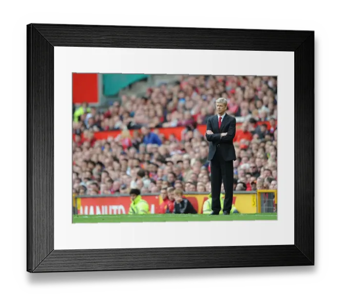 Framed Print : Arsene Wenger at Old Trafford: A Premier League Showdown between Manchester United and Arsenal (2011)