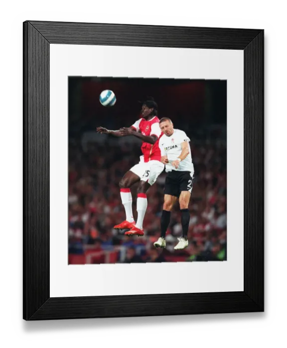 Framed Print : Emmanuel Adebayor (Arsenal) Tomas Repka (Sparta) Framed Print : Emmanuel Adebayor (Arsenal) Tomas Repka (Sparta)