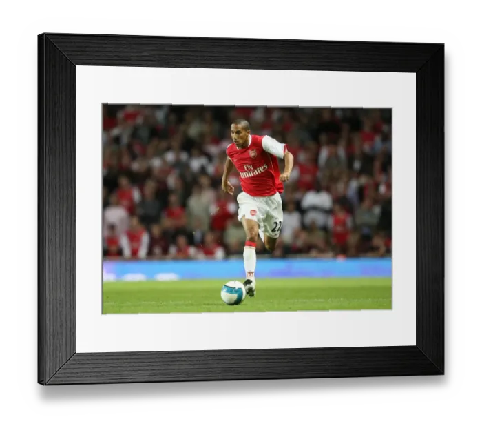 Framed Print : Gael Clichy in Action: Arsenal's Dominant Performance Against Sparta Prague in the UEFA Champions League (3:0)