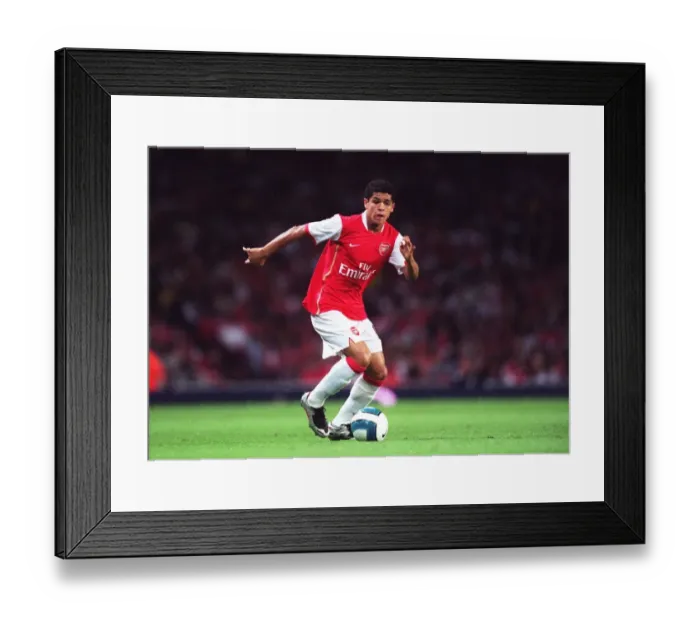 Framed Print : Denilson's Dominance: Arsenal Crushes Sparta Prague 3-0 in UEFA Champions League