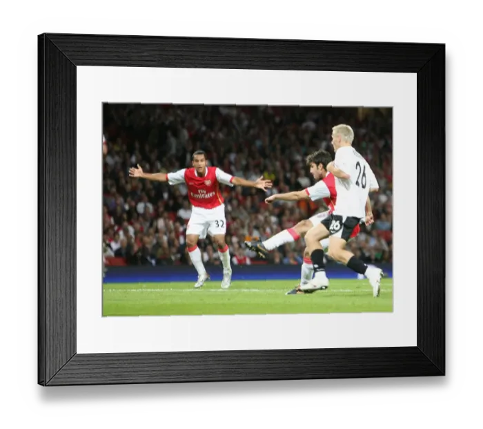 Framed Print : Cesc Fabregas shoots past Sparta Prague goalkeeper Tomas Postulka to score the 2nd Arsenal goal Framed Print : Cesc Fabregas shoots past Sparta Prague goalkeeper Tomas Postulka to score the 2nd Arsenal goal