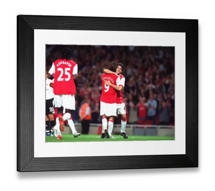 Framed Print : Cesc Fabregas and Eduardo: Unstoppable Duo - Arsenal's 3:0 Victory Over Sparta Prague in the Champions League Framed Print : Cesc Fabregas and Eduardo: Unstoppable Duo - Arsenal's 3:0 Victory Over Sparta Prague in the Champions League