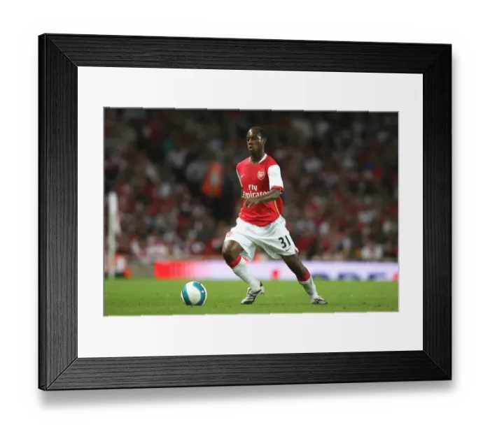 Framed Print : Arsenal's Justin Hoyte Celebrates in Arsenal's 3-0 Victory over Sparta Prague in the UEFA Champions League, 2007