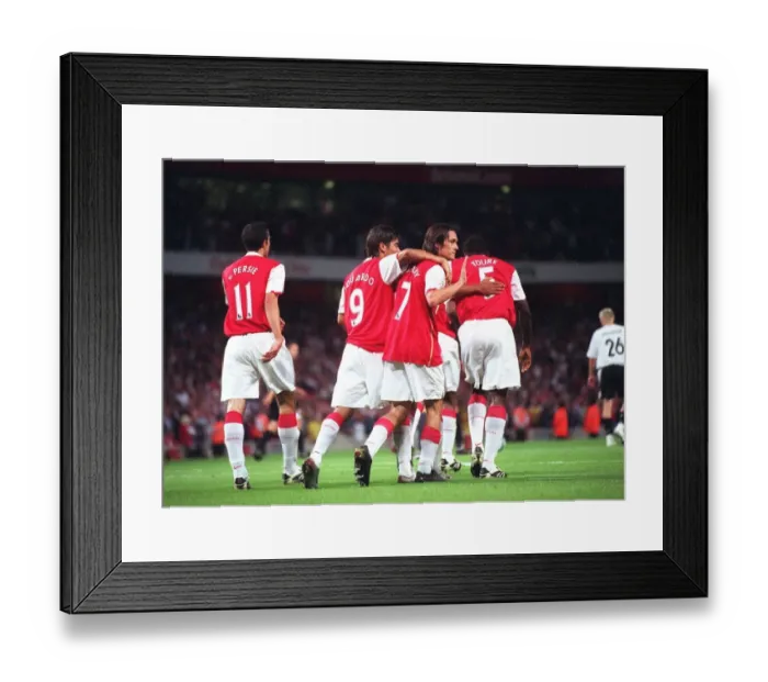 Framed Print : Tomas Rosicky is congratulated on scoring Arsenals 1st goal