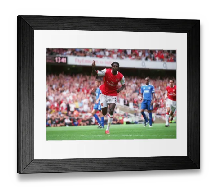 Framed Print : Adebayor's Penalty Goal: Arsenal's First in 3:1 Victory over Portsmouth, Barclays Premier League, Emirates Stadium (September 2, 2007) Framed Print : Adebayor's Penalty Goal: Arsenal's First in 3:1 Victory over Portsmouth, Barclays Premier League, Emirates Stadium (September 2, 2007)