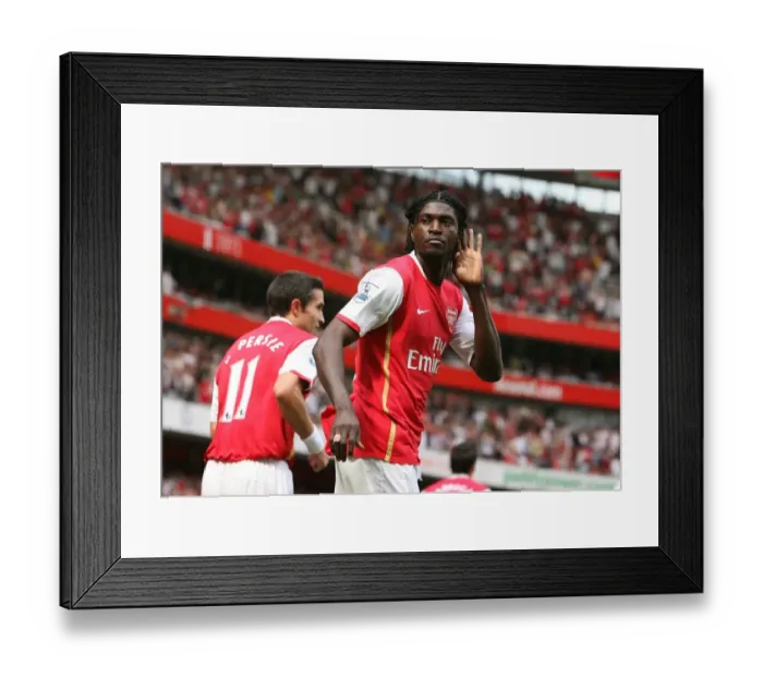 Framed Print : Thrilling Adebayor Strike: Arsenal Takes the Lead Against Portsmouth in the Barclays Premier League (September 2, 2007) Framed Print : Thrilling Adebayor Strike: Arsenal Takes the Lead Against Portsmouth in the Barclays Premier League (September 2, 2007)