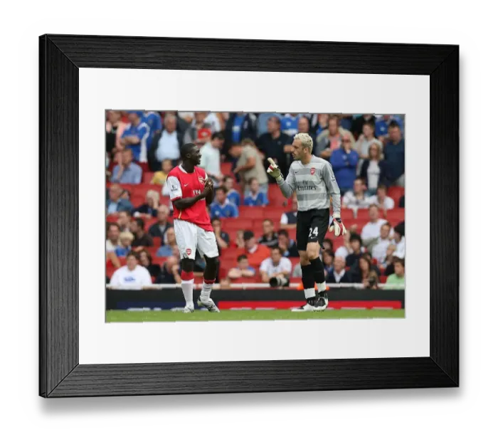 Framed Print : Manuel Almunia and Kolo Toure (Arsenal) Framed Print : Manuel Almunia and Kolo Toure (Arsenal)
