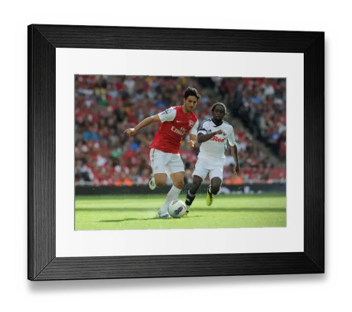 Framed Print : Mikel Arteta's Winning Goal: Arsenal 1-0 Swansea City, Premier League 2011-12