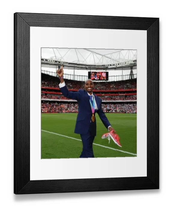 Framed Print : Mo Farah's Gold: Arsenal's 1-0 Triumph over Swansea City