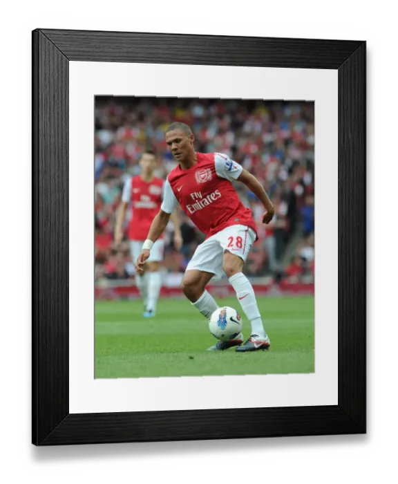 Framed Print : Arsenal's Kieran Gibbs Scores the Winning Goal Against Swansea City in the Barclays Premier League (10 / 9 / 11)