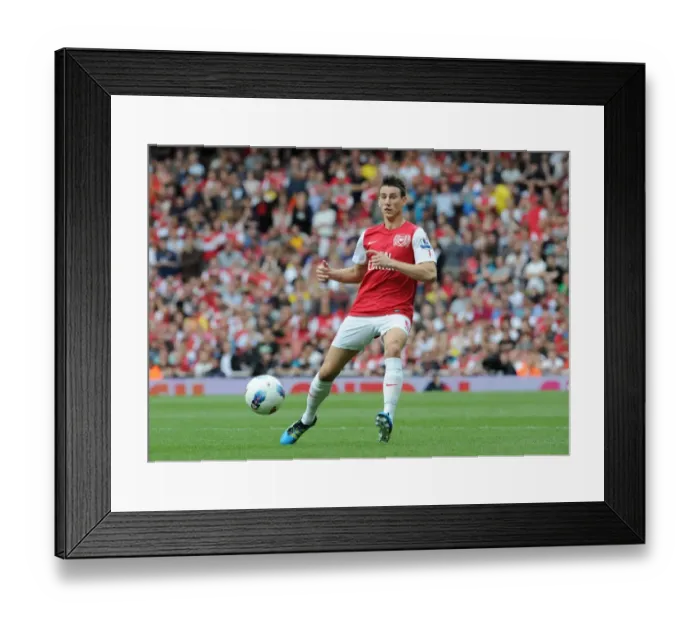Framed Print : Arsenal's Laurent Koscielny Scores the Winner: Arsenal 1-0 Swansea City, Premier League 2011-12