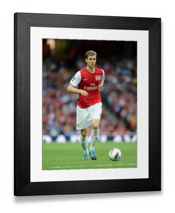 Framed Print : Per Mertesacker Scores the Winning Goal: Arsenal 1-0 Swansea City, Premier League 2011-12
