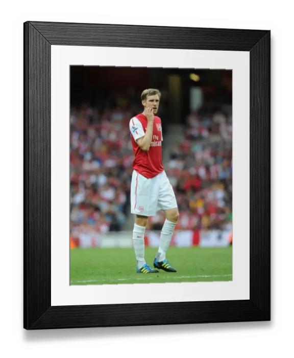 Framed Print : Mertesacker's Winning Goal: Arsenal 1-0 Swansea City, Premier League 2011-12