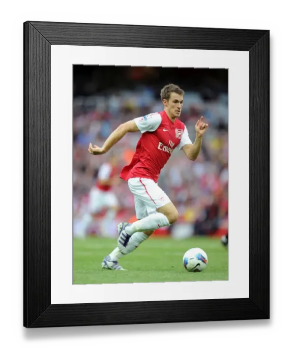 Framed Print : Arsenal's Aaron Ramsey Scores the Winner: Arsenal 1-0 Swansea City, Premier League 2011-12