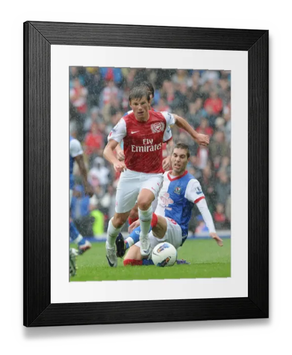 Framed Print : Arshavin vs Rochina: Thrilling 4-3 Premier League Clash Between Blackburn and Arsenal, Ewood Park, September 17, 2011