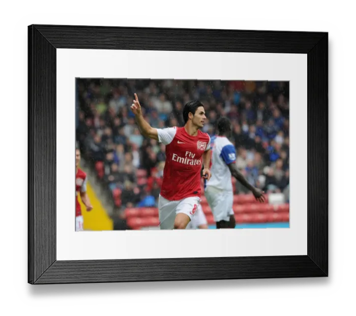 Framed Print : Mikel Arteta's Double: Arsenal's Dramatic 4-3 Comeback at Ewood Park