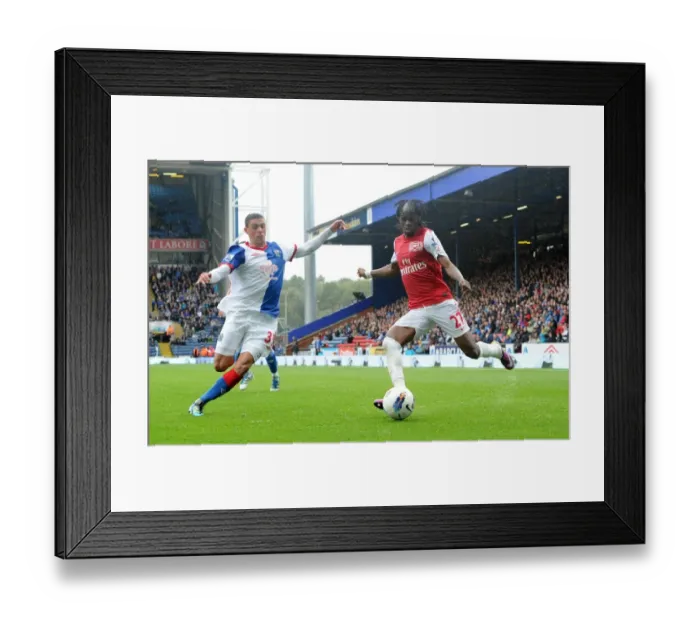 Framed Print : Gervinho (Arsenal) Jason Lowe (Blackburn). Blackburn Rovers 4: 3 Arsenal