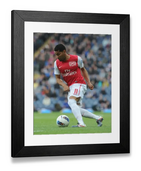 Framed Print : Andre Santos (Arsenal). Blackburn Rovers 4: 3 Arsenal. Barclays Premier League