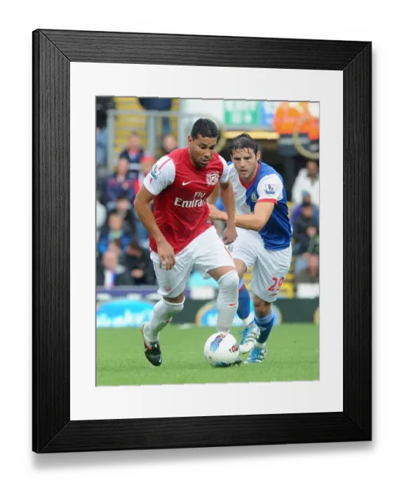 Framed Print : Andre Santos (Arsenal) Simon Vukcevic (Blackburn). Blackburn Rovers 4: 3 Arsenal