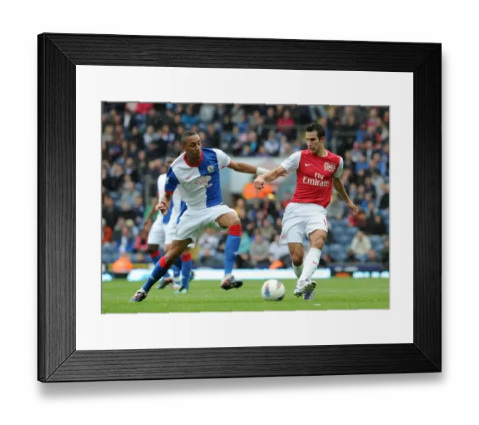 Framed Print : Van Persie vs Nzonzi: Thrilling 4-3 Blackburn Rovers Edge Past Arsenal in Premier League Clash, September 17, 2011 Framed Print : Van Persie vs Nzonzi: Thrilling 4-3 Blackburn Rovers Edge Past Arsenal in Premier League Clash, September 17, 2011