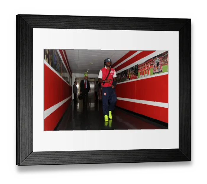 Framed Print : Arsenal's Alex Song Before Arsenal vs. Bolton Wanderers, Premier League 2011-12