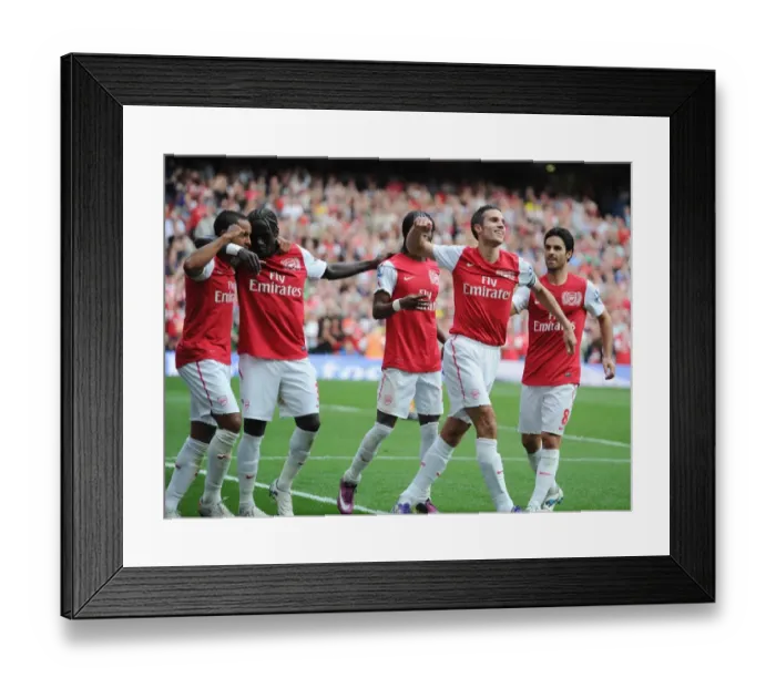Framed Print : Arsenal Celebrate: Van Persie, Walcott, Sagna, Gervinho Score Against Bolton Wanderers (2011-12) Framed Print : Arsenal Celebrate: Van Persie, Walcott, Sagna, Gervinho Score Against Bolton Wanderers (2011-12)