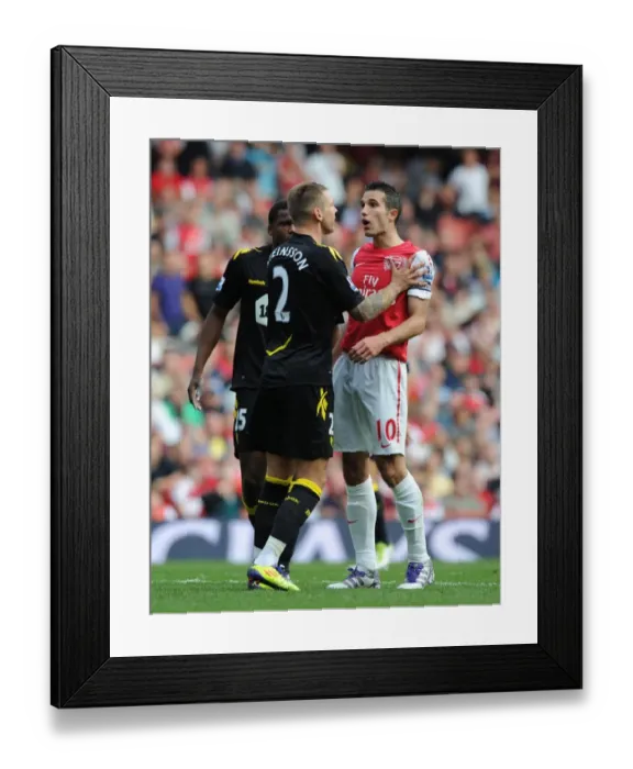 Framed Print : Clash of Stars: Robin van Persie vs. Gretar Steinsson (Arsenal v Bolton Wanderers, 2011-12) Framed Print : Clash of Stars: Robin van Persie vs. Gretar Steinsson (Arsenal v Bolton Wanderers, 2011-12)