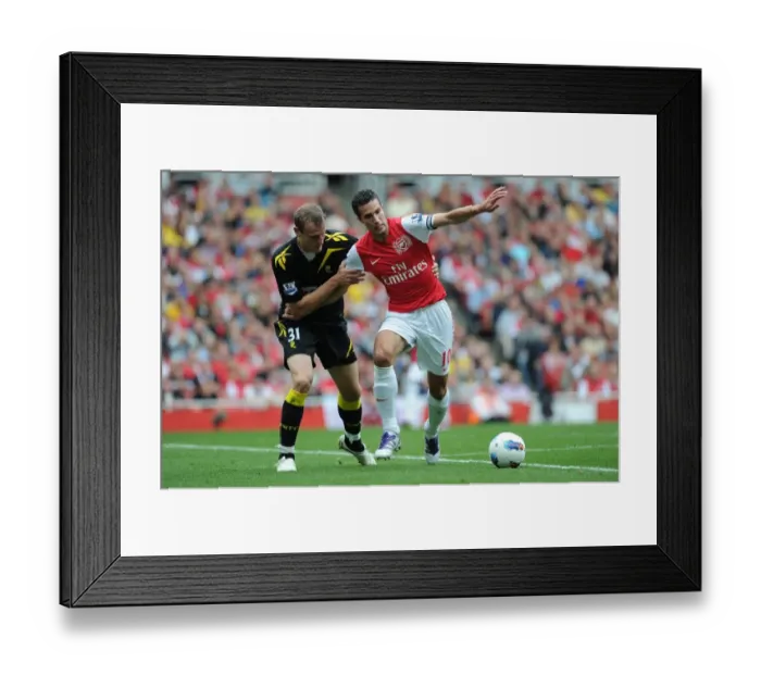 Framed Print : Robin van Persie vs. David Wheater: Arsenal vs. Bolton Wanderers, 2011-12 Premier League Framed Print : Robin van Persie vs. David Wheater: Arsenal vs. Bolton Wanderers, 2011-12 Premier League