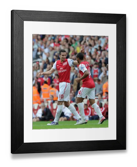 Framed Print : Robin van Persie's Milestone: Arsenal's 3-0 Victory - Van Persie Scores His 100th Goal for the Gunners Framed Print : Robin van Persie's Milestone: Arsenal's 3-0 Victory - Van Persie Scores His 100th Goal for the Gunners
