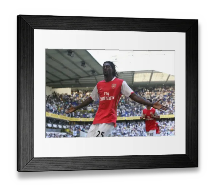 Framed Print : Adebayor's Hat-Trick: Arsenal's 3-1 Victory Over Tottenham in the Premier League