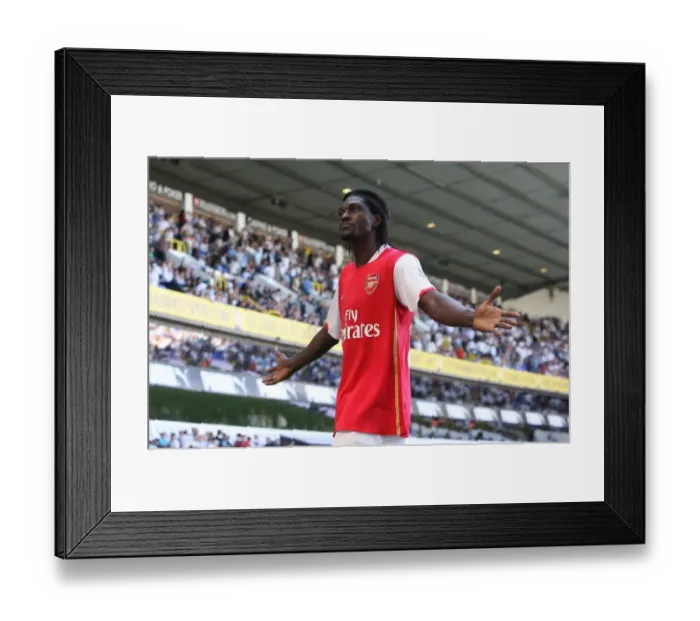 Framed Print : Adebayor's Hat-Trick: Arsenal's Glory Over Tottenham in the Premier League (15 / 9 / 07) Framed Print : Adebayor's Hat-Trick: Arsenal's Glory Over Tottenham in the Premier League (15 / 9 / 07)