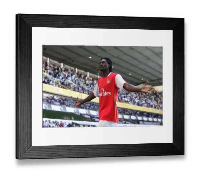 Framed Print : Adebayor's Hat-Trick: Arsenal's Victory over Tottenham 3-1 in the Premier League Framed Print : Adebayor's Hat-Trick: Arsenal's Victory over Tottenham 3-1 in the Premier League