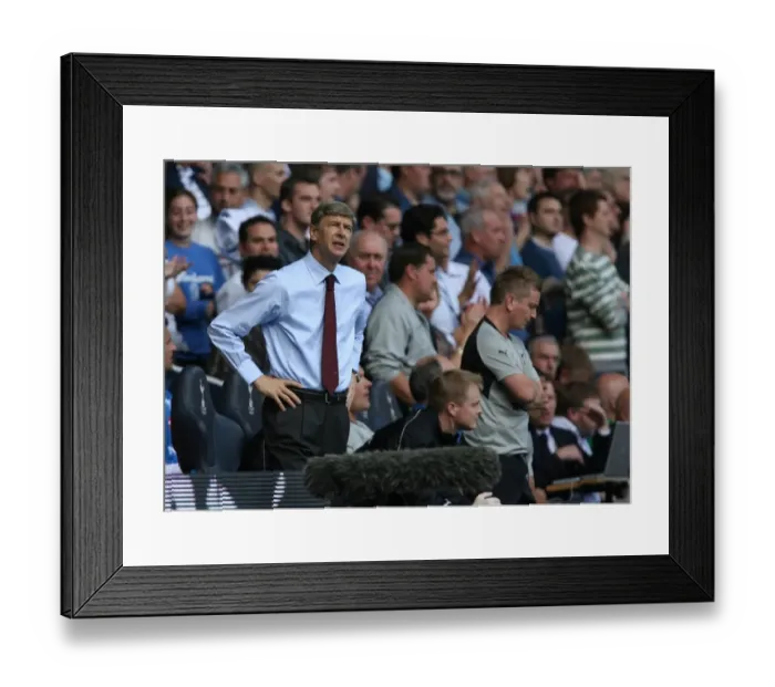 Framed Print : Arsene Wenger Celebrates Arsenal's 3-1 Victory Over Tottenham Hotspur, FA Premier League 2007-08