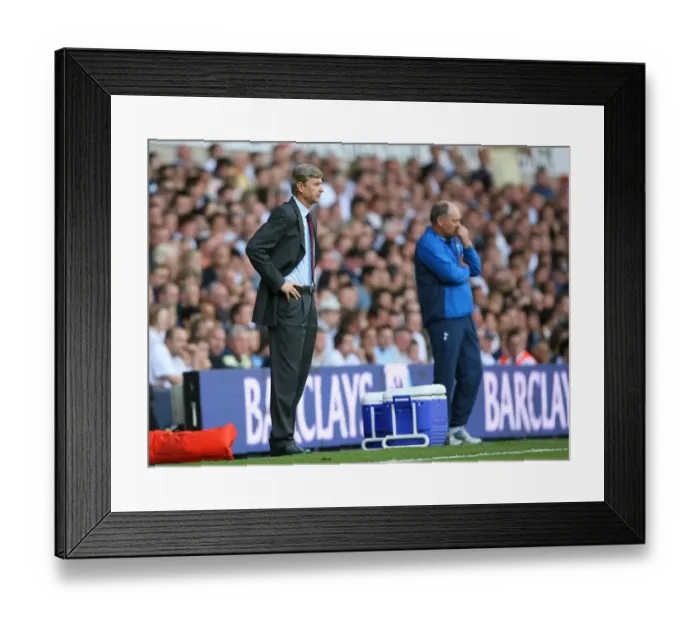Framed Print : Arsenal manager Arsene Wenger and Tottenham manager Martin Jol during the match Framed Print : Arsenal manager Arsene Wenger and Tottenham manager Martin Jol during the match