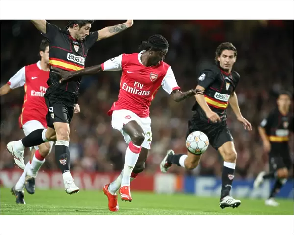 Emmanuel Adebayor (Arsenal) Ivica Dragutinovic (Sevilla)